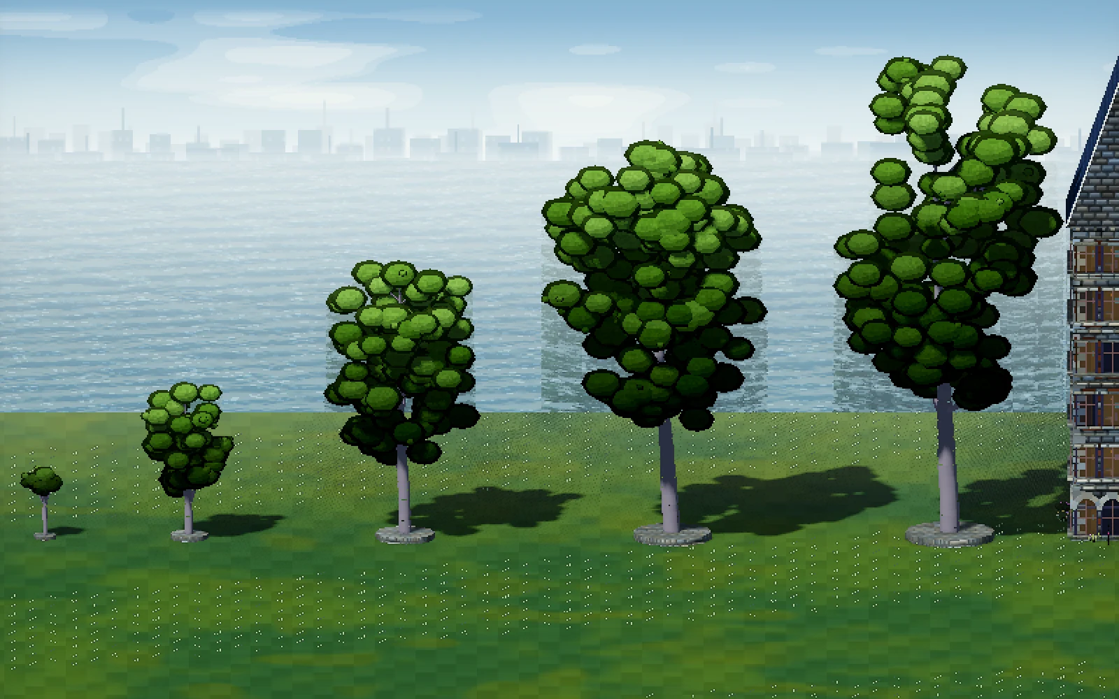 The tree style pass: Separate leaf clumps