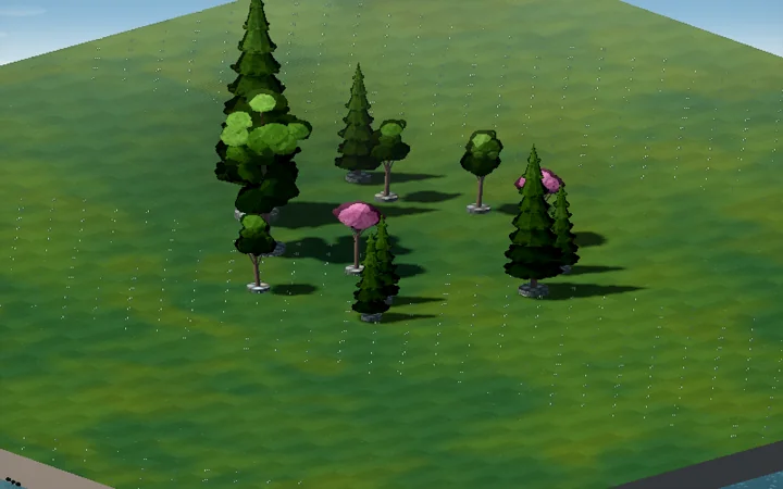 Watching the trees grow: a capture from the PixelPunk development archive.
