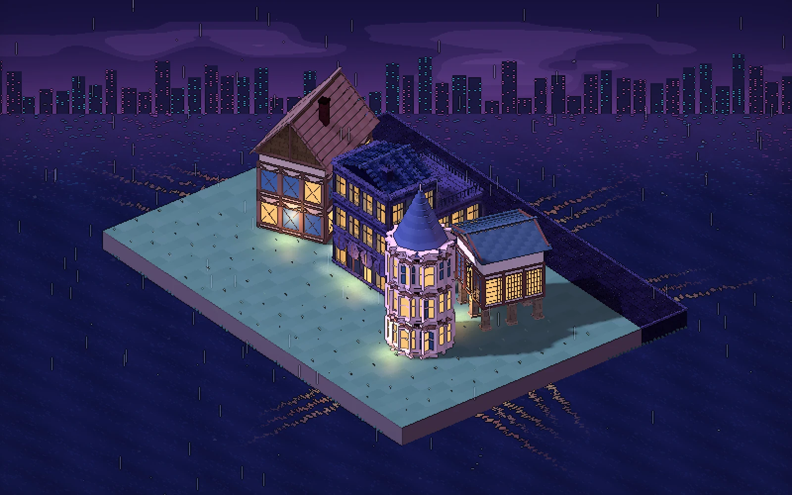 A town with no to-do list: a development capture from PixelPunk.